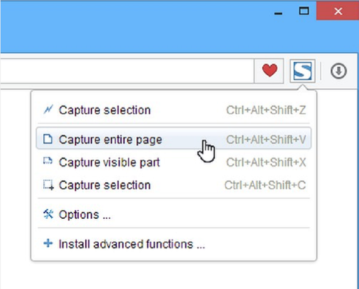 Capture Webpage Screenshot FireShot extension download