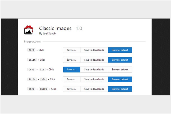 Classic Images extension download