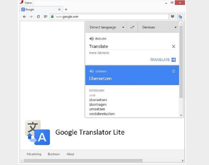 Google Translator Lite extension download