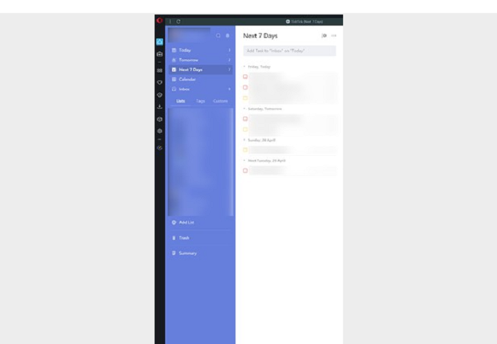 TickTick for Opera Sidebar Unofficial Extension extension download