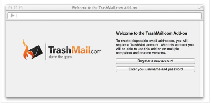 TrashMail com Create disposable address extension download