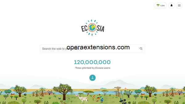 Ecosia extension opera